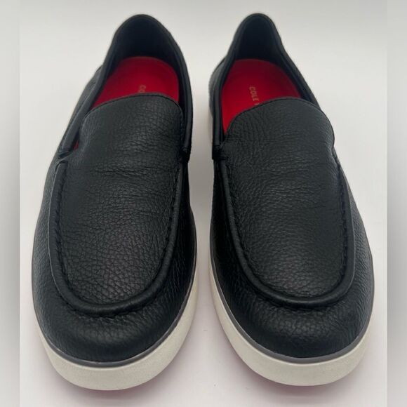 Cole Haan Black and White Leather Loafers - Picture 4 of 11